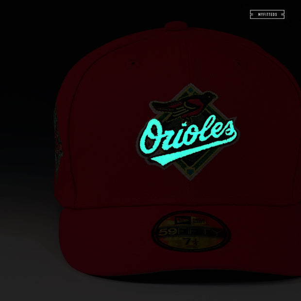 BALTIMORE ORIOLES CAMDEN YARDS 25TH ANNIVERSARY ARTEMIS FOWL, OPAL DECEPTION NEW ERA HAT