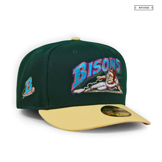 BUFFALO BISONS HOLLY LEAF LEMON ZEST BY DJMACH716 NEW ERA FITTED CAP