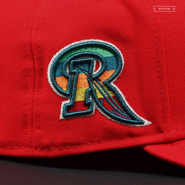 ROCHESTER RED WINGS KELLOGG'S FRUITY PEBBLES TOUCAN SAM INSPIRED NEW ERA FITTED CAP
