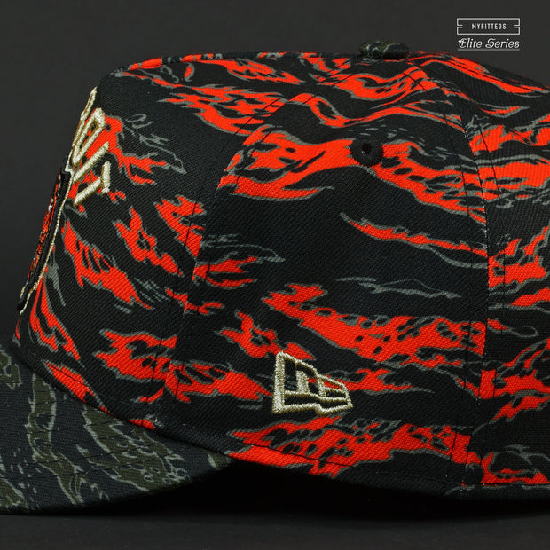 DETROIT TIGERS 2005 ALL-STAR GAME WHAT THE TIGER CAMO ELITE SERIES D-FRAME NEW ERA FITTED CAP