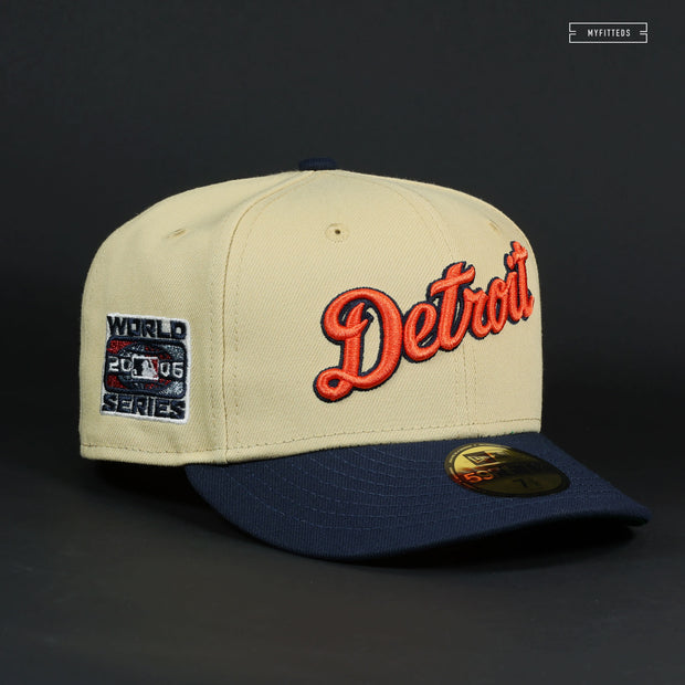 DETROIT TIGERS 2006 WORLD SERIES "OLD GOLD / MIDNIGHT NAVY" NEW ERA HAT