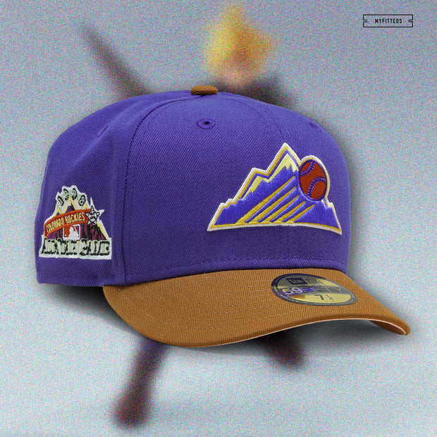 COLORADO ROCKIES 1998 ALL-STAR GAME "PURPLE DRAB / SWEET CARAMEL" NEW ERA HAT