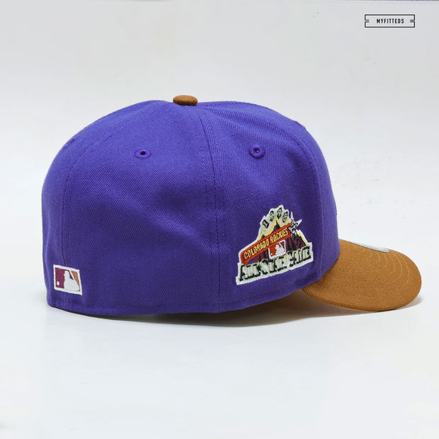 COLORADO ROCKIES 1998 ALL-STAR GAME "PURPLE DRAB / SWEET CARAMEL" NEW ERA HAT