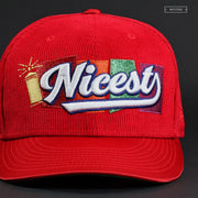 ABERDEEN IRONBIRDS "NICEST KIDS" SCARLET CORDUROY NEW ERA FITTED CAP