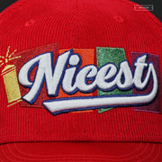 ABERDEEN IRONBIRDS "NICEST KIDS" SCARLET CORDUROY NEW ERA FITTED CAP