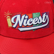 ABERDEEN IRONBIRDS "NICEST KIDS" SCARLET CORDUROY NEW ERA FITTED CAP