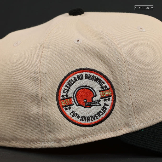 CLEVELAND BROWNS 75TH ANNIVERSARY NFL HALL OF FAME NEW ERA FITTED CAP