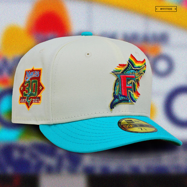 FLORIDA MARLINS 30TH ANNIVERSARY "CALLE OCHO MIAMI INSPIRED" NEW ERA FITTED CAP