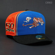 CINCINNATI BENGALS 50TH ANNIVERSARY BLUE "CURLY" NEW ERA FITTED CAP