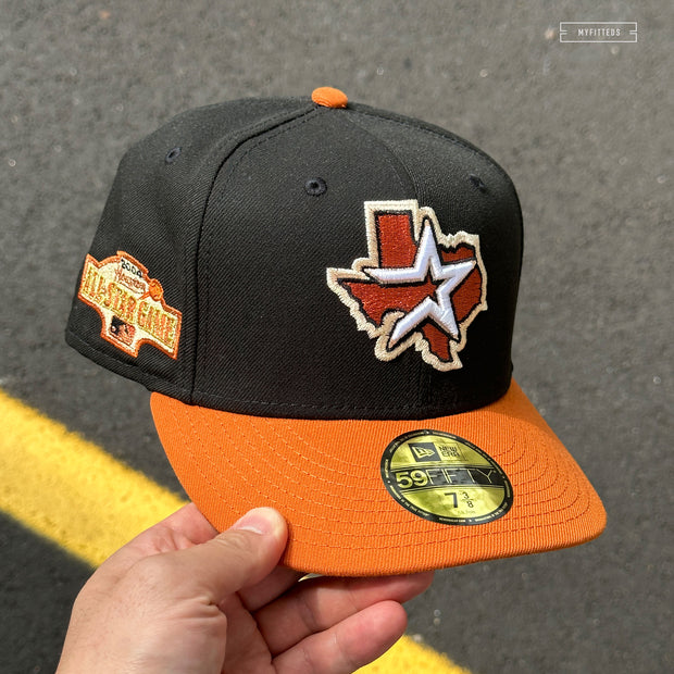 HOUSTON ASTROS 2004 ALL-STAR GAME "JET BLACK OXIDIZED RUST" NEW ERA HAT