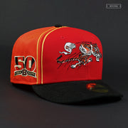 CINCINNATI BENGALS 50TH ANNIVERSARY RED "CRUNCHY" NEW ERA FITTED CAP