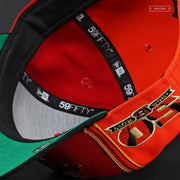 CINCINNATI BENGALS 50TH ANNIVERSARY RED "CRUNCHY" NEW ERA FITTED CAP