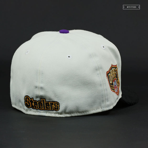 PITTSBURGH STEELERS 2003 NFL DRAFT OFF WHITE TROY NEW ERA FITTED CAP