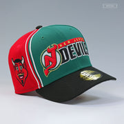 NEW JERSEY DEVILS NJ DEVIL REVERSE RETRO INSPIRED DIAGONAL BLOCK NEW ERA FITTED CAP