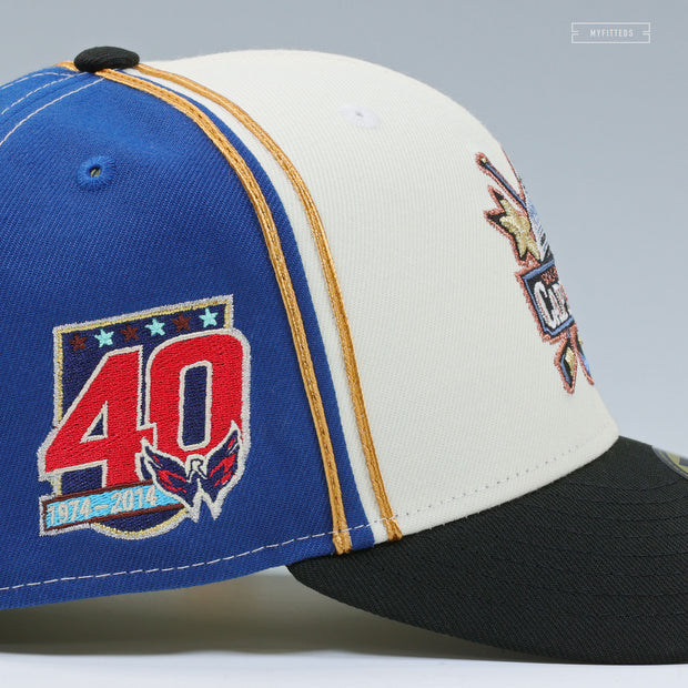 WASHINGTON CAPITALS 40TH & 30TH ANNIVERSARY REVERSE RETRO DIAGONAL BLOCK NEW ERA CAP