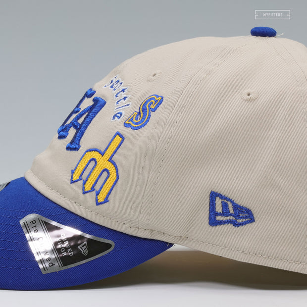 SEATTLE MARINERS GOOD RETRO COLLAGE 9FIFTY RETRO CROWN NEW ERA SNAPBACK HAT