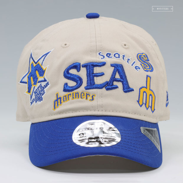 SEATTLE MARINERS GOOD RETRO COLLAGE 9FIFTY RETRO CROWN NEW ERA SNAPBACK HAT