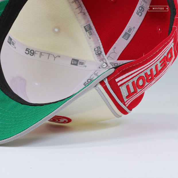 DETROIT RED WINGS NHL REVERSE RETRO DIAGONAL BLOCK NEW ERA FITTED CAP