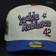 JACKIE ROBINSON #42 75TH ANNIVERSARY & CENTENNIAL OFF WHITE NEW ERA FITTED CAP