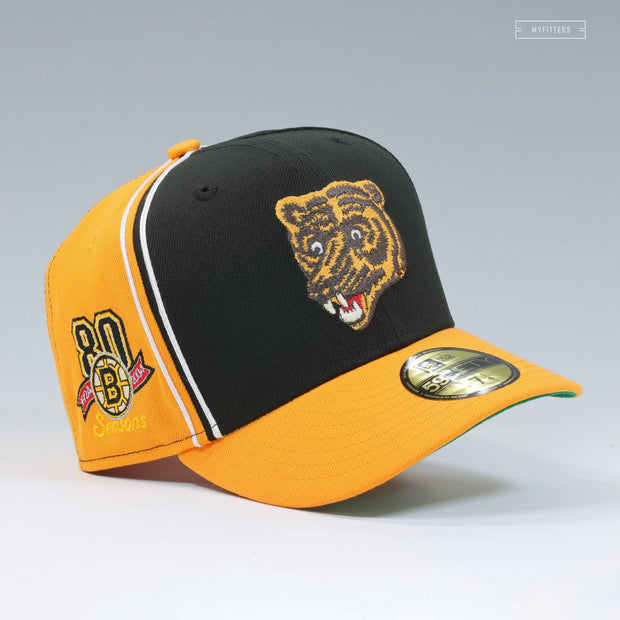 BOSTON BRUINS 80TH ANNIVERSARY REVERSE RETRO DIAGONAL BLOCK NEW ERA FITTED CAP