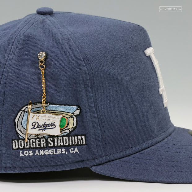 LOS ANGELES DODGERS DODGER STADIUM TEAM FLAG SIDE PENDANT A-FRAME NEW ERA FITTED CAP