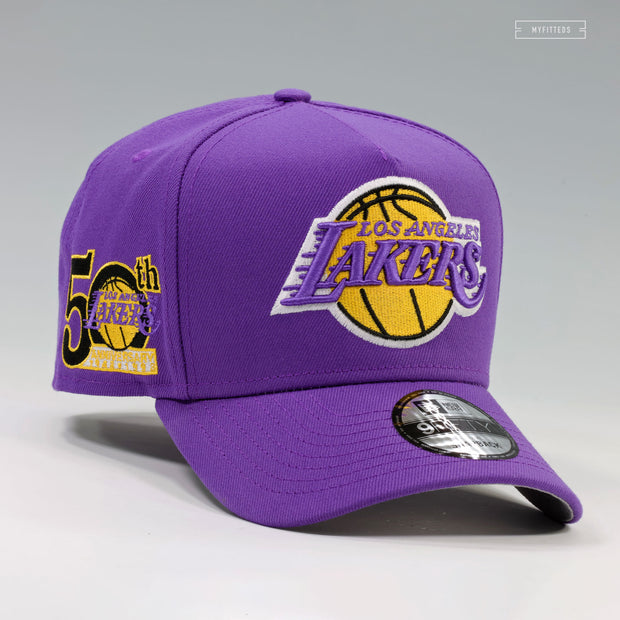 LOS ANGELES LAKERS 50TH ANNIVERSARY HWC 9FIFTY A-FRAME NEW ERA SNAPBACK HAT