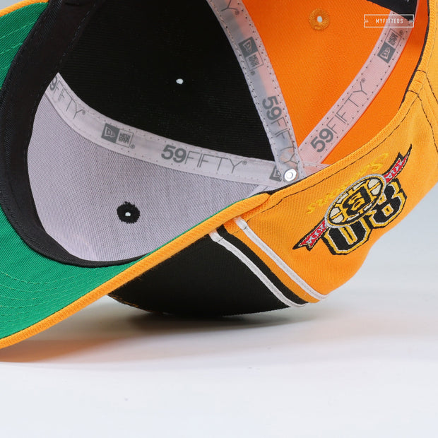 BOSTON BRUINS 80TH ANNIVERSARY REVERSE RETRO DIAGONAL BLOCK NEW ERA FITTED CAP