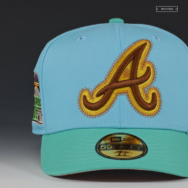 ATLANTA BRAVES 2000 ALL-STAR GAME ANIMAL CROSSING CROSS HATCH NEW ERA FITTED CAP