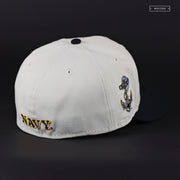 NAVY MIDSHIPMEN "THE ADMIRAL" OFF WHITE MIDNIGHT NAVY NEW ERA FITTED CAP