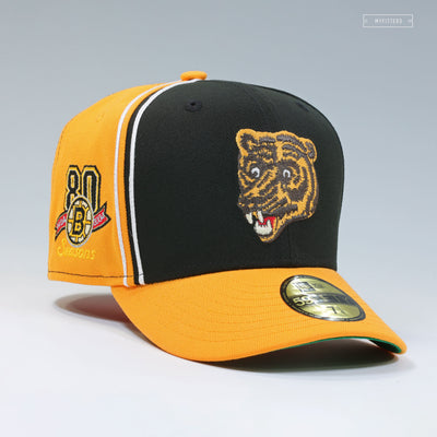 BOSTON BRUINS 80TH ANNIVERSARY REVERSE RETRO DIAGONAL BLOCK NEW ERA FITTED CAP