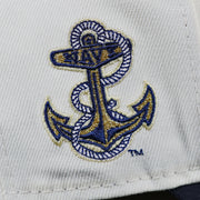 NAVY MIDSHIPMEN "THE ADMIRAL" OFF WHITE MIDNIGHT NAVY NEW ERA FITTED CAP