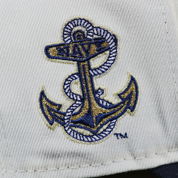 NAVY MIDSHIPMEN "THE ADMIRAL" OFF WHITE MIDNIGHT NAVY NEW ERA FITTED CAP