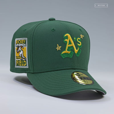 OAKLAND ATHLETICS RICKEY HENDERSON STADIUM SCRIBBLE DOODLE NEW ERA FITTED CAP