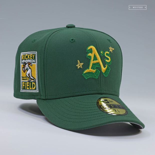 OAKLAND ATHLETICS RICKEY HENDERSON STADIUM SCRIBBLE DOODLE NEW ERA FITTED CAP