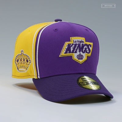 LOS ANGELES KINGS REVERSE RETRO DIAGONAL BLOCK CONCORD NEW ERA FITTED CAP