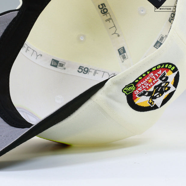 BOSTON BRUINS 1996 NHL ALL-STAR GAME OFF WHITE HIGHLIGHTER YELLOW NEW ERA FITTED CAP