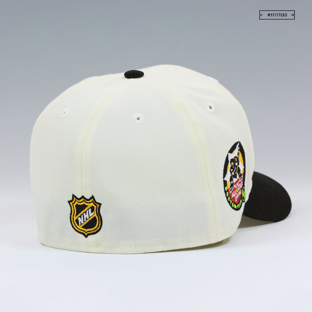 BOSTON BRUINS 1996 NHL ALL-STAR GAME OFF WHITE HIGHLIGHTER YELLOW NEW ERA FITTED CAP