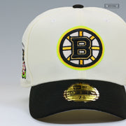 BOSTON BRUINS 1996 NHL ALL-STAR GAME OFF WHITE HIGHLIGHTER YELLOW NEW ERA FITTED CAP
