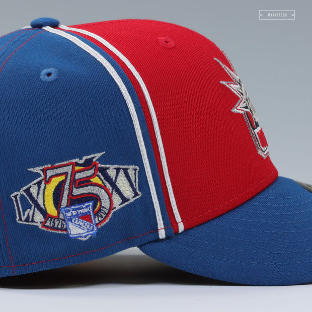 NEW YORK RANGERS LADY LIBERTY REVERSE RETRO 2.0 75TH ANNIVERSARY DIAGONAL BLOCK NEW ERA CAP