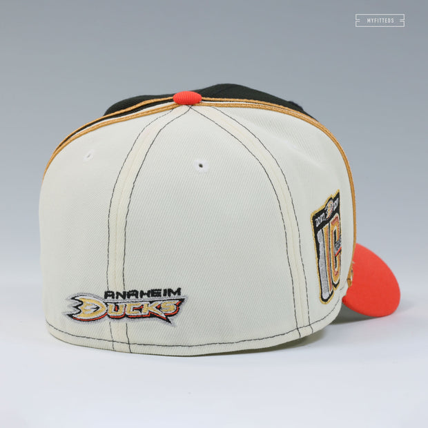 ANAHEIM DUCKS 2007 STANLEY CUP 10 YEARS REVERSE RETRO DIAGONAL BLOCK NEW ERA CAP
