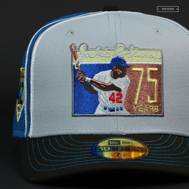 JACKIE ROBINSON #42 75TH ANNIVERSARY DIAGONAL BLOCK NEW ERA FITTED CAP