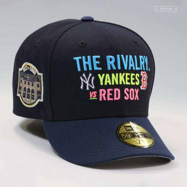 THE RIVALRY NEW YORK YANKEES VS BOSTON RED SOX YANKEE STADIUM FENWAY PARK NEW ERA CAP