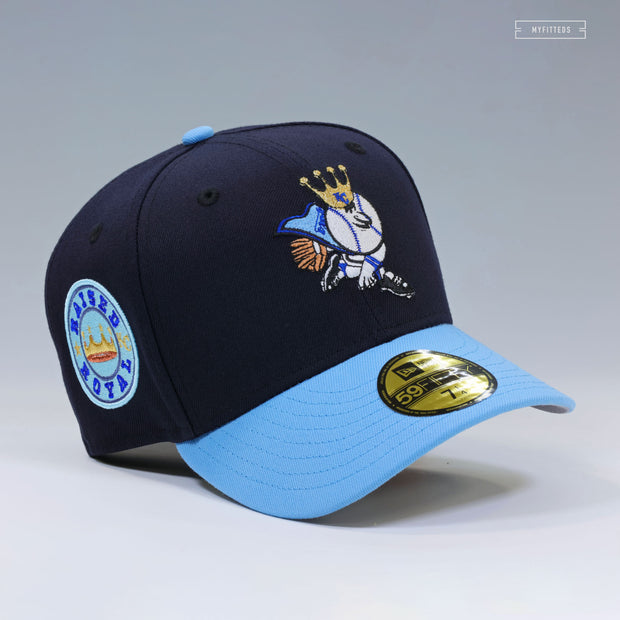 KANSAS CITY ROYALS RAISED ROYAL MR. ROYAL BO JACKSON MIDNIGHT NAVY ULTRA BLUE NEW ERA CAP