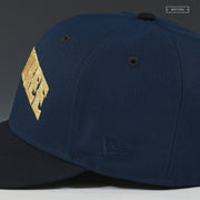 MILWAUKEE BREWERS 25TH ANNIVERSARY NAVY AND GOLD NEW ERA FITTED CAP