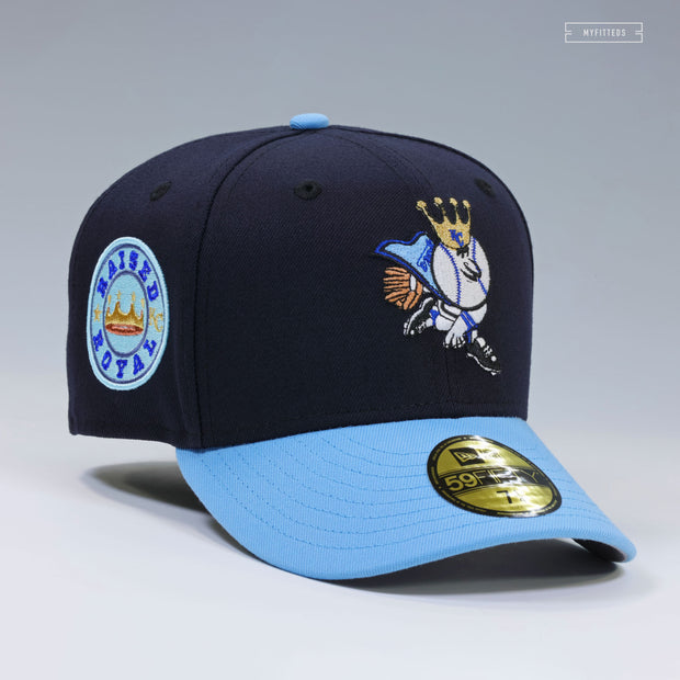 KANSAS CITY ROYALS RAISED ROYAL MR. ROYAL BO JACKSON MIDNIGHT NAVY ULTRA BLUE NEW ERA CAP