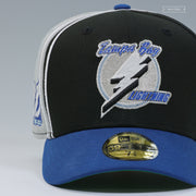 TAMPA BAY LIGHTNING 30TH ANNIVERSARY REVERSE RETRO DIAGONAL BLOCK NEW ERA FITTED CAP