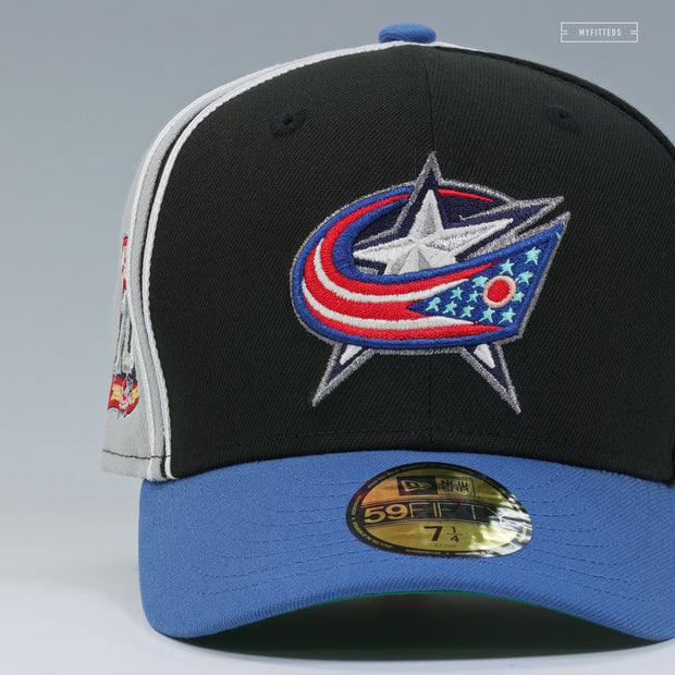 COLUMBUS BLUE JACKETS 10TH ANNIVERSARY REVERSE RETRO DIAGONAL BLOCK NEW ERA CAP