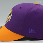 MINNESOTA VIKINGS NFL KICK OFF 1997 ACCENT PURPLE YUKON GOLD NEW ERA FITTED CAP