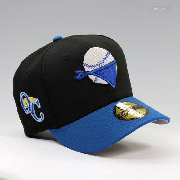 QUAD CITIES RIVER BANDITS BANDANA CENTENNIAL BRIDGE QC SIDE PATCH NEW ERA FITTED CAP