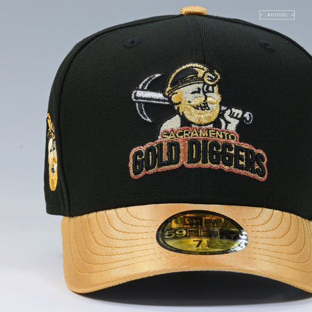 SACRAMENTO GOLD DIGGERS X RIVER CATS GOLDEN METALLIC THEME NIGHT NEW ERA FITTED CAP